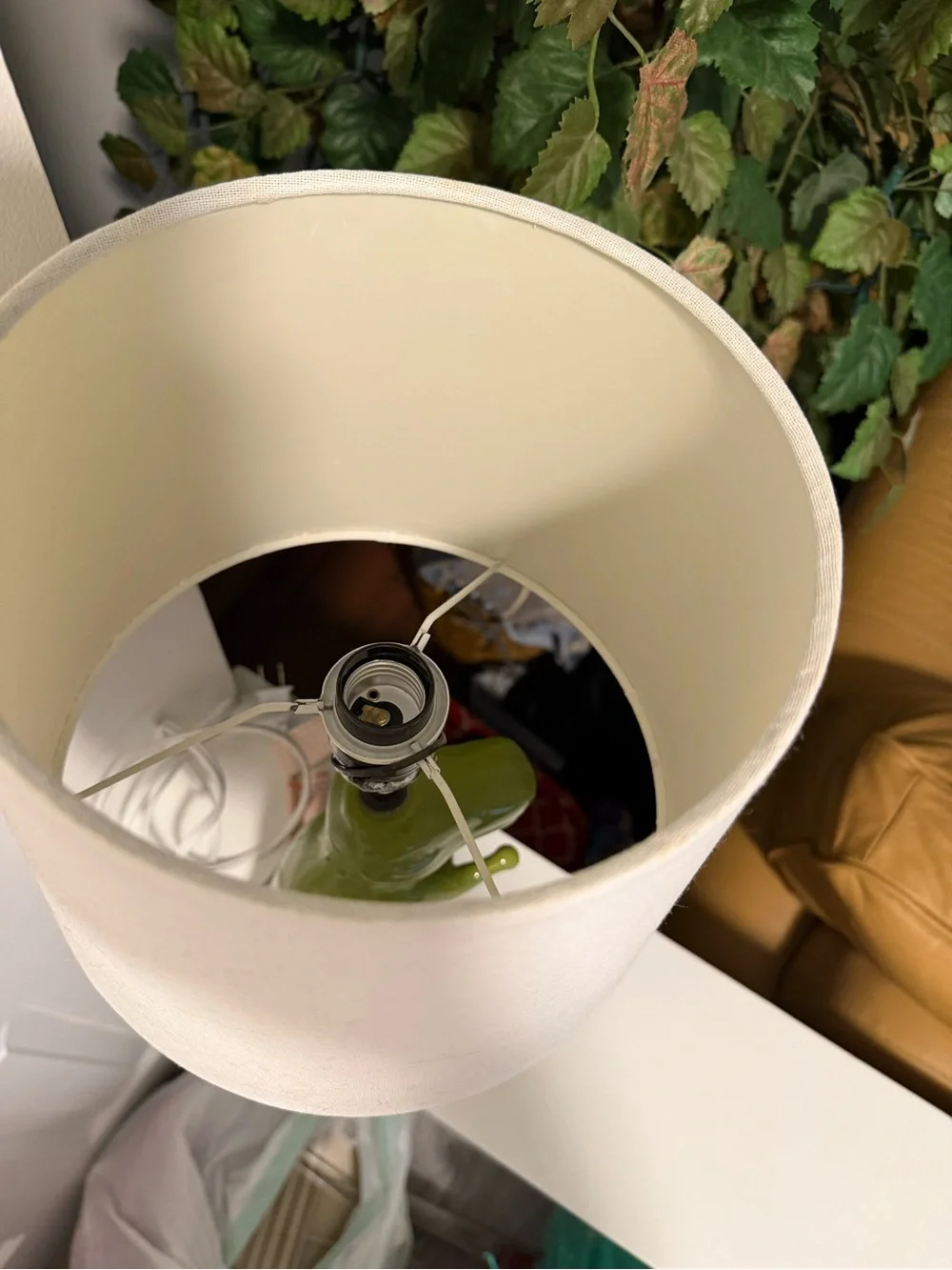 Target Green Ceramic Dinosaur Lamp with White Shade